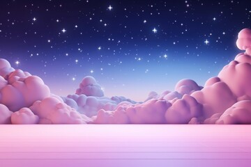 Wall Mural - pink night sky night sky astronomy