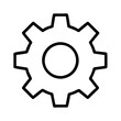 © Waliul - settings gear icon, settings gear line art - simple line art of settings gear, perfect for settings gear logos and icons