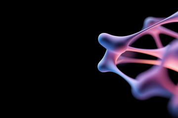 Poster - Intricate design of abstract shapes in vibrant colors against a dark background