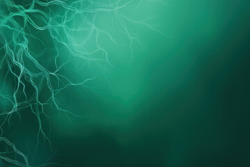 Poster - Abstract green background with intricate swirling patterns and light effects