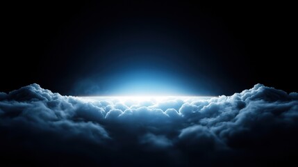 Poster - Exploring cloud-based solutions in digital space abstract imagery technology futuristic angle conceptual design
