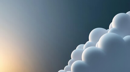 Poster - Cloud computing conceptual visualization digital environment graphic art abstract view symbolic representation