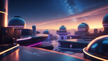 Canvas Print - Sci-fi space station