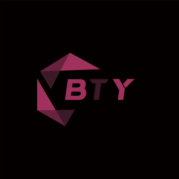 BTY creative minimalist letter logo. BTY unique vector initials alphabet letter logo design