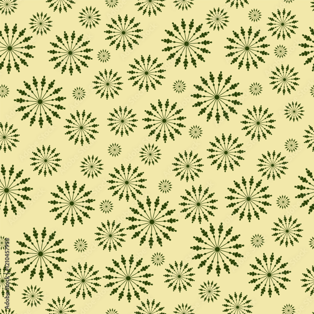 spring summer seamless pattern with flowers snowflakes