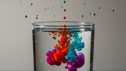 Fototapete - Color mixed in water