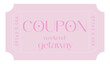 © Desig - Pink Ticket design, Ticket design template., Admit one ticket, illustration of a ticket, Coupon weekend getway