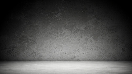 Leinwandbilder - The background features an abstract design characterized by a dark black and gray cement wall texture, complemented by a light white gradient