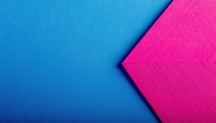 Aufkleber - abstract geometric composition of vibrant pink, blue, and magenta intersecting shapes with textured surfaces for graphic design or decor