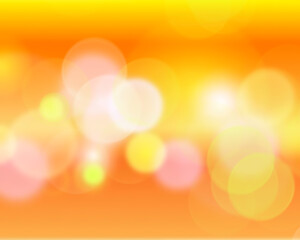 Wall Mural - Orange abstract background blur with bokeh
