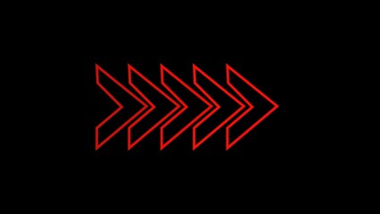 Poster - Red arrow direction concept, representing directional signs and navigation symbols.