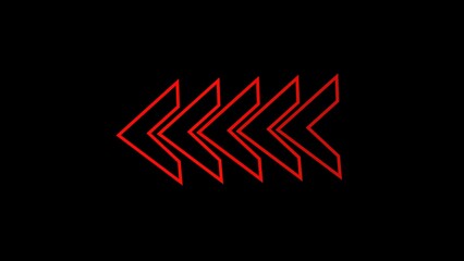 Poster - Red arrow direction concept, representing directional signs and navigation symbols.