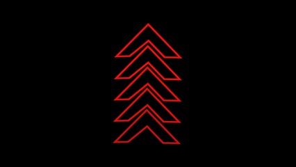 Poster - Up or down red arrow loop illustration for overlay video layer, symbolizing directional movement.