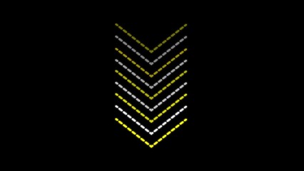 Poster - Arrow Loop Direction Concept – Colorful Arrow Icon Illustration with Down Arrows on a Black Background.