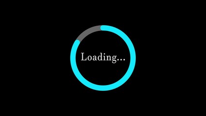 Poster - Downloading Process Icon with Round Loading Bar. A sleek and modern design to visually represent file downloads and progress in any application.