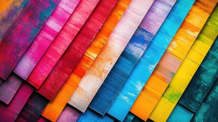 Poster - vivid abstract composition showcasing range of vibrant color palettes in graphic design featuring ample copy space