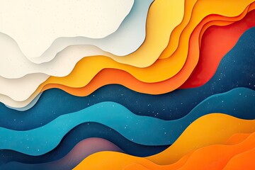 Poster - abstract design featuring vibrant color palettes and dynamic shapes with ample copy space