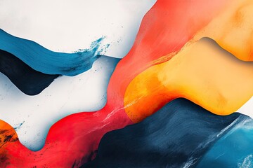 Poster - abstract design featuring vibrant color palettes and dynamic shapes with ample copy space