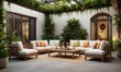 © Suralai - a warm and inviting summer patio with comfortable furniture and lush greenery, garden, fresh air