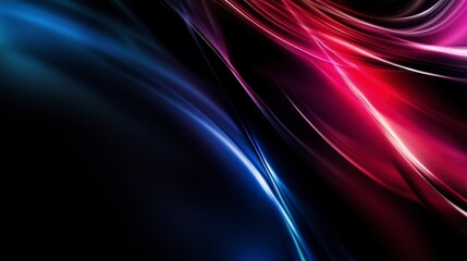 Poster - A colorful, abstract image with a blue and red swirl. The colors are vibrant and the image has a dynamic, energetic feel to it. AI generated.