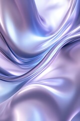 Poster - This smooth liquid metal backdrop features dynamic textures and soft reflections in silver, blue, and lavender tones, perfect for modern design projects