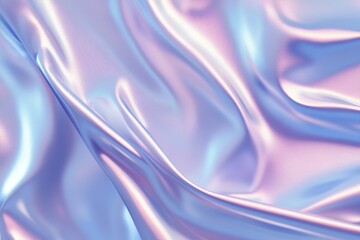 Poster - Smooth liquid metal with flowing textures creates a futuristic backdrop in silver, blue, and lavender. Ideal for text overlay, it offers a modern and elegant aesthetic for various design purposes
