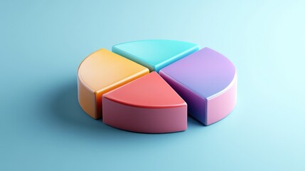 Poster - A high-resolution image of a D pie chart with colorful segments, displaying various data proportions and set against a clean, modern background.
