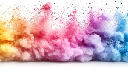 Wall Mural - a colorful explosion of powder in a rainbow of colors