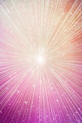 Poster - A colorful background features a dazzling metallic starburst in silver and gold, set against a gradient of pink to purple