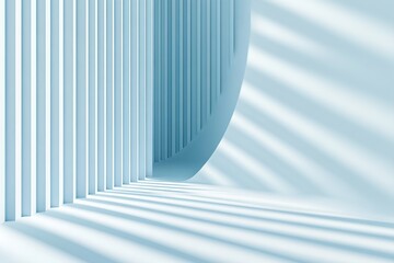 Poster - Soft light blue tones and vertical grooves create an abstract Nordic-inspired backdrop. The clean design offers plenty of space for text overlay, perfect for modern presentations