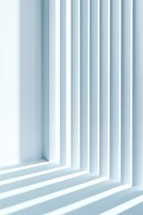 Poster - This minimalist background features vertical grooves in gentle light blue hues, creating an elegant blend of softness and modernity. Ample clean space offers versatility for text overlay