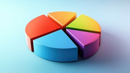 Poster - A visually striking image of a D pie chart with segments popping out and a sleek, professional design, perfect for reports, presentations, or data analysis.