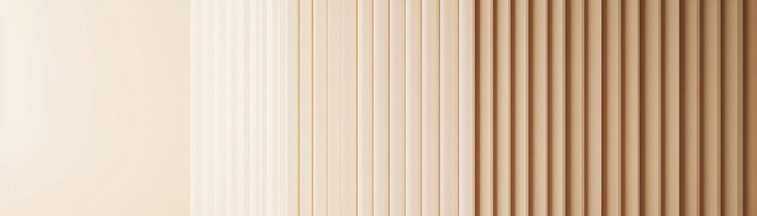 Poster - Soft beige tones with vertical grooves create an elegant Nordic-style background. This clean, minimalist setting offers an ideal space for stylish text overlay in various design applications