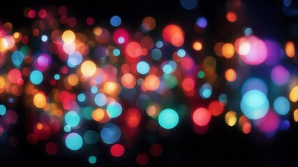 Fototapete - blurry multicolored bokeh lights creating a vibrant, dreamy effect on a dark backdrop