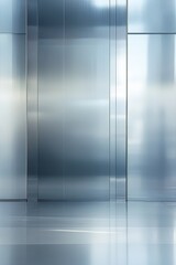 Poster - The architectural backdrop features a sleek glass and steel structure, reflecting gentle light. Clean lines and negative space enhance its modern elegance, inviting contemplation and creativity