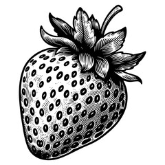 Wall Mural - strawberry illustration in vintage style vector