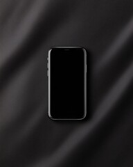 Poster - Minimalist Smartphone Login Sleek Black Interface on Elegant Satin - Enhancing Digital Security for Tech Innovations and Modern Business Solutions