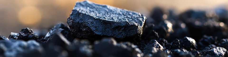 Wall Mural - Dark Rock Fragment on Aggregate Pile