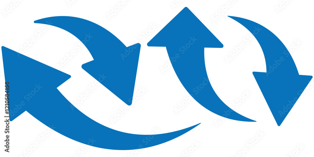 blue arrow icon on white background. flat style. arrow icon for your ...