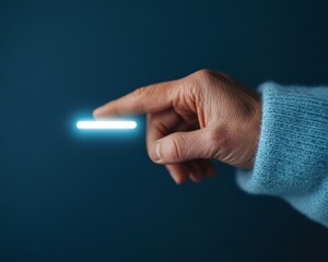 Aufkleber - Contemporary Smart Home Interface Ultra-Sleek Touchscreen with Blue LED Alerts for Organized Maintenance and Safety Management - Efficient Home Automation for Modern Living