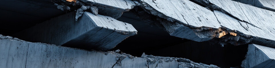 Wall Mural - Fractured Concrete Structure Detail