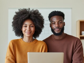 Aufkleber - Modern EdTech Hub Diverse Young Professionals in Sleek Studio with Tech Tools - Dynamic Online Teaching and Inclusive Virtual Learning Solutions