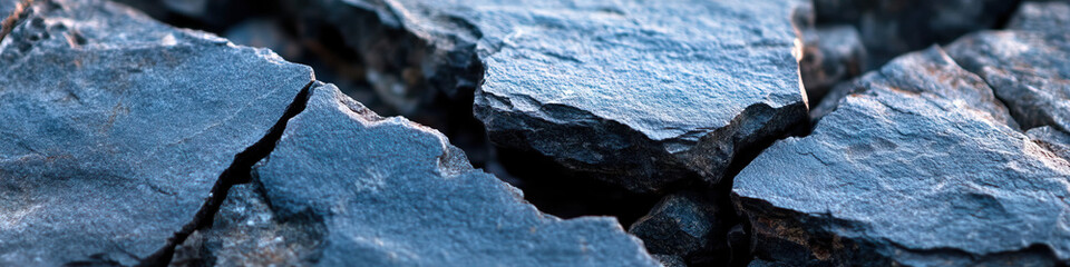 Wall Mural - Close-up of Fragmented Slate Rocks