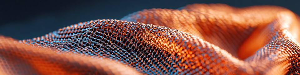 Poster - Close-up of Textured Metallic Surface with Wave Pattern