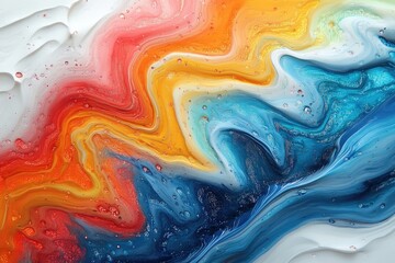 Poster - a detailed view of a painted wave, great for use in art or design projects