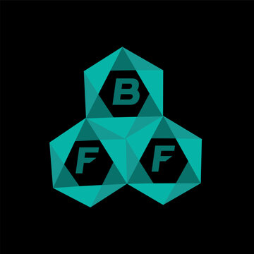 BFF creative minimalist letter logo. BFF unique vector initials alphabet letter logo design