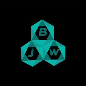 BJW creative minimalist letter logo. BJW unique vector initials alphabet letter logo design