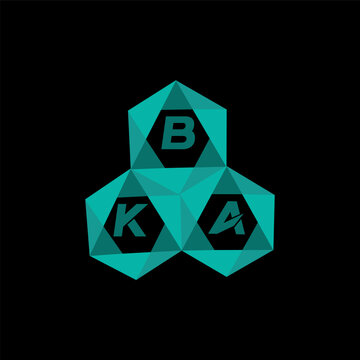BKA creative minimalist letter logo. BKA unique vector initials alphabet letter logo design