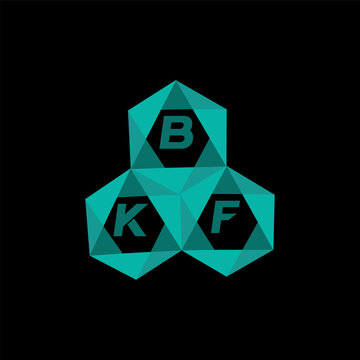 BKF creative minimalist letter logo. BKF unique vector initials alphabet letter logo design