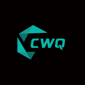 CWQ creative minimalist letter logo. CWQ unique vector initials alphabet letter logo design